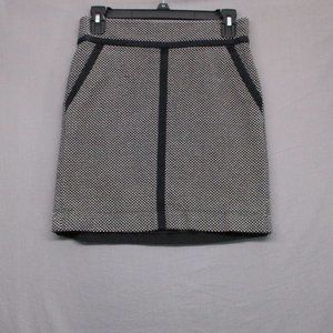 LOFT Gingham Plaid Pencil Skirt With Pockets Black & White Women Size | 0